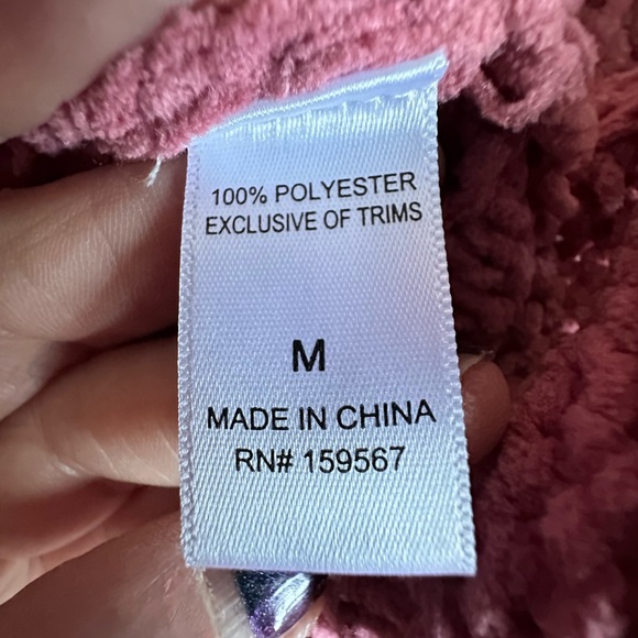 🌸 Hazel Moon Rose Pink Chunky Knit Button Cardigan Sweater Size M NWOT - Picture 8 of 10